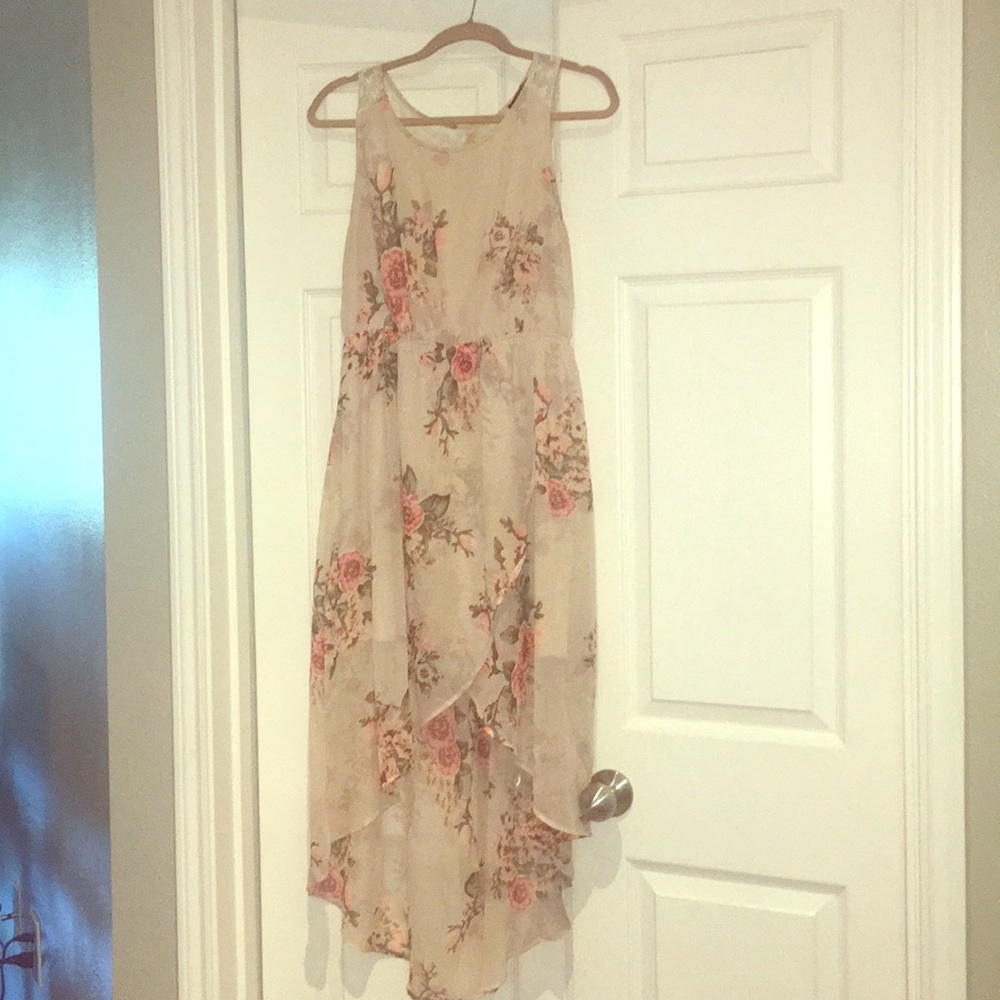 Floral high-low dress